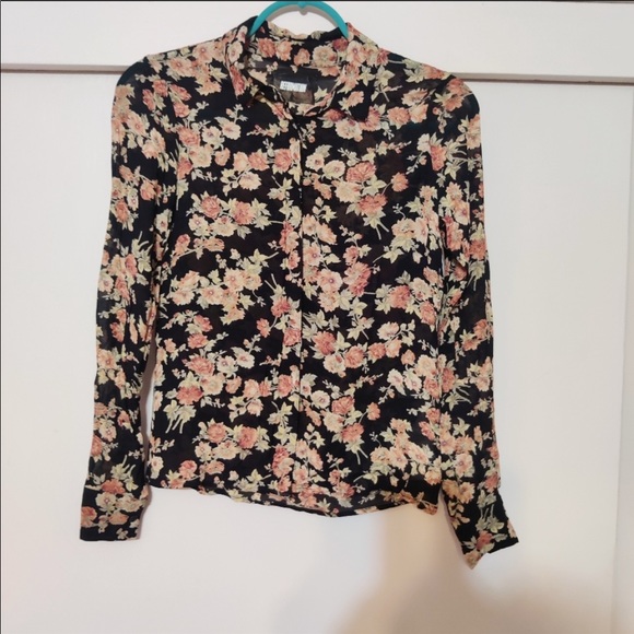 Reformation Black floral top - Picture 2 of 7